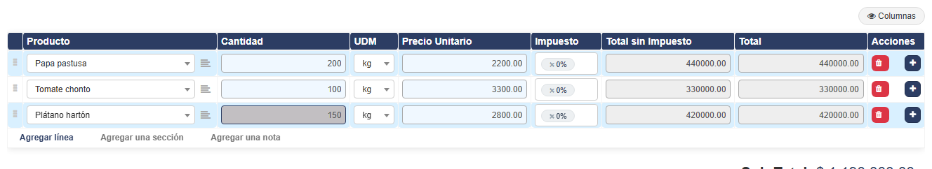 La orden a la cooperativa