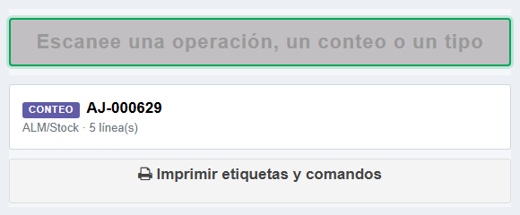 El conteo en la lista del lector