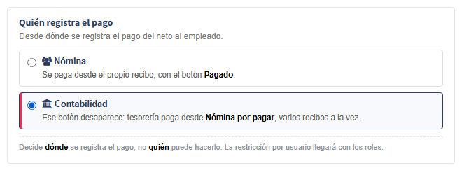 Quién registra el pago