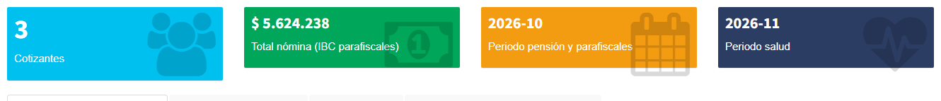 La planilla de octubre